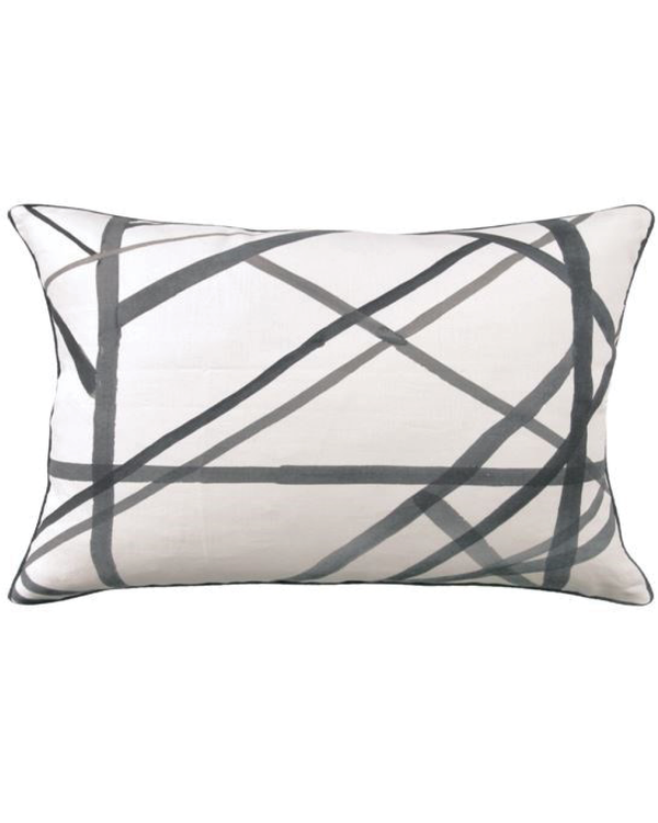 Channels Lumbar Throw Pillow (Ebony)