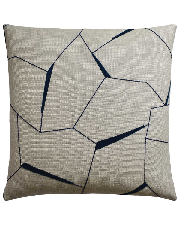 Diverging Throw Pillow (Indigo)