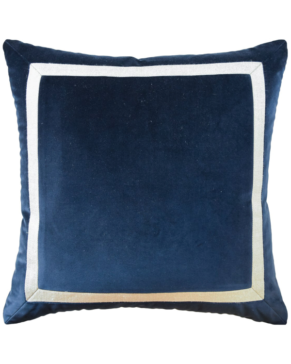 Giorgio Linen Edward Throw Pillow (Indigo + Flax)