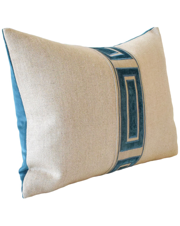 Giorgio Linen Ingot Tape Throw Pillow (Baltic)